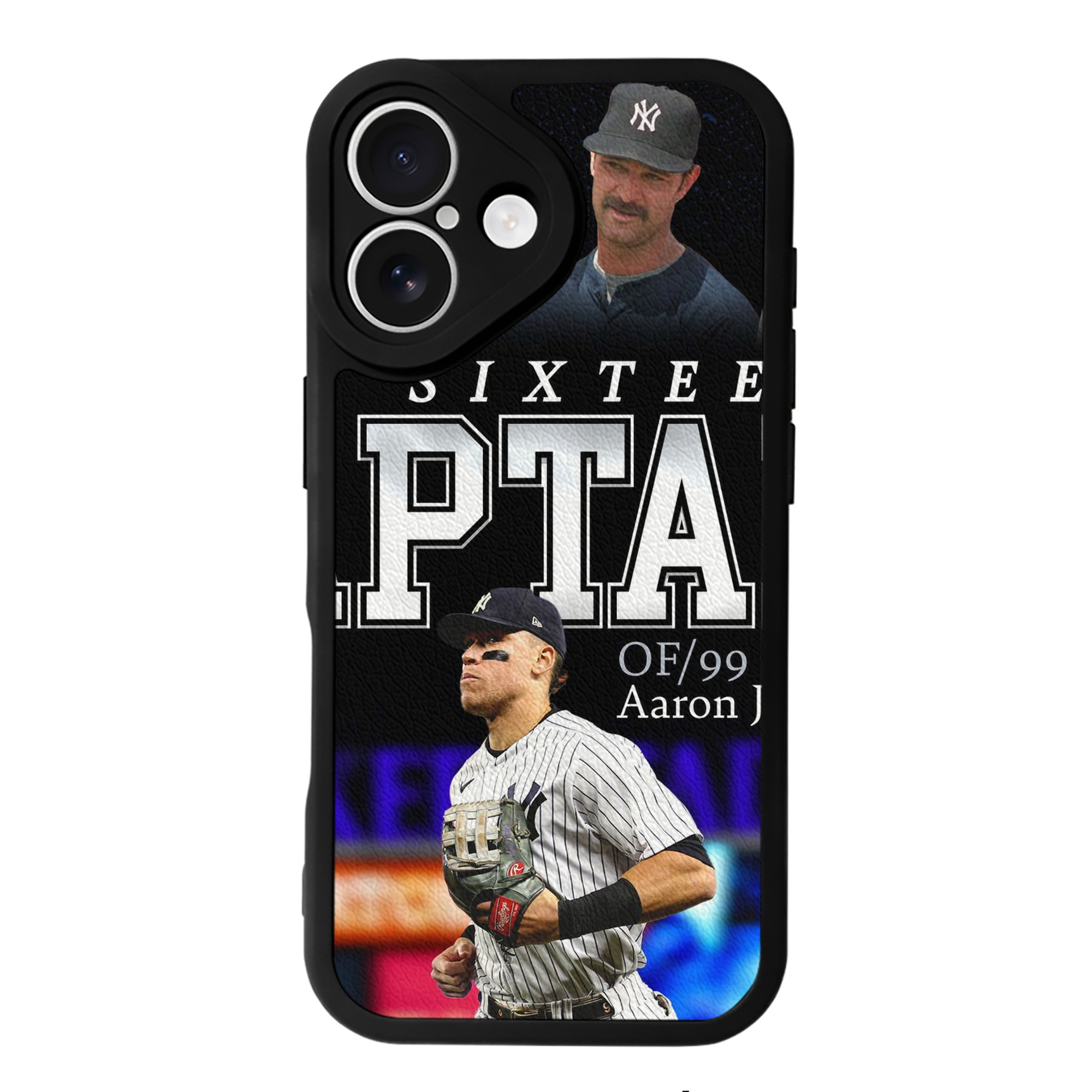 Aaron Judge Yankees Captain IPhone 16 Silicone Leather Case – UV Print, Lambskin Texture – Perfect Fit, Wireless Charging Compatible, Scratch Resistant, Precise Cutouts – Stylish Protection For IPhone 16